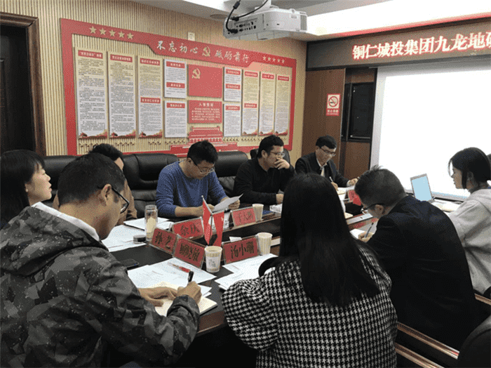 铜仁城投集团九龙地矿投资开发公司党支部召开接收预备党员大会