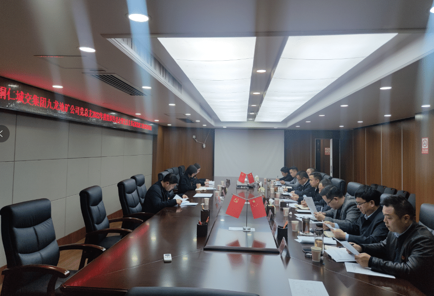 九龙地矿集团党总支召开2023年组织生活会暨党总支书记抓党建工作述职评议会